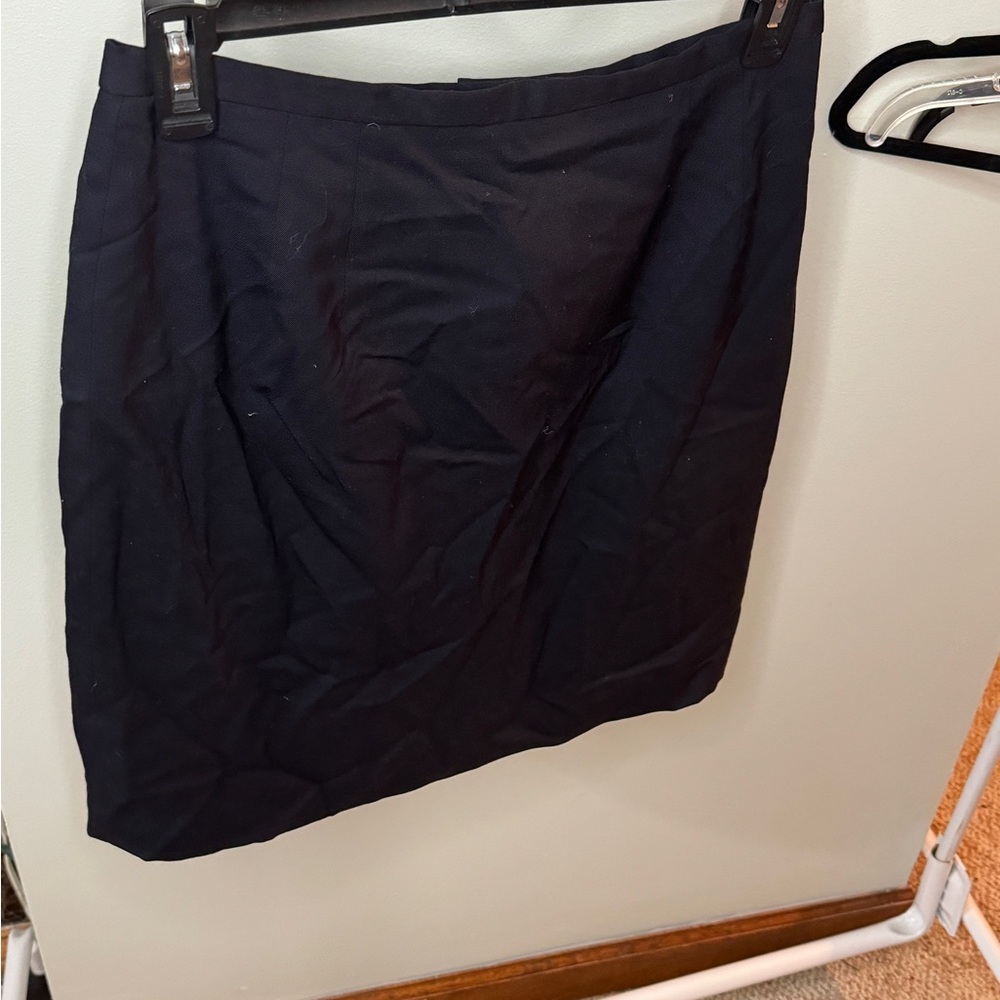 Talbots Navy Wool Pencil Skirt 14
